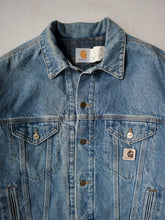 Load image into Gallery viewer, 1990s Made in USA Carhartt Blanket Lined Denim Jacket - L