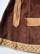 Load image into Gallery viewer, 1970's Velasco Suede Leather Poncho - One Size