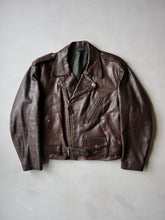 Load image into Gallery viewer, 1970/80s Brown Leather Biker Jacket - L
