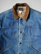 Load image into Gallery viewer, 1970s Wrangler Lined Denim Jacket with Corduroy Collar - L