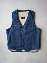 Load image into Gallery viewer, 1970's Wrangler Sherpa Lined No-Fault Denim Vest - M