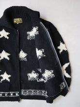 Load image into Gallery viewer, 1980s Star & Moon Hand Knit Chunky Zip Up - XXL