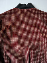 Load image into Gallery viewer, 1980s Burgundy Dotted Bomber Jacket - XS