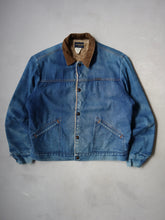 Load image into Gallery viewer, 1970s Wrangler Lined Denim Jacket with Corduroy Collar - L