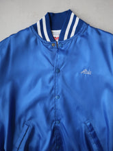 Load image into Gallery viewer, 1970's Chain-stitched Kings Academy Cheerleader Satin Bomber Jacket - 2XL