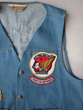 Load image into Gallery viewer, 1970's Sears Roebucks Gold Wing Road Riders Biker Denim Vest - M