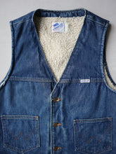 Load image into Gallery viewer, 1970's Wrangler Sherpa Lined No-Fault Denim Vest - S
