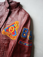 Load image into Gallery viewer, 1980's Queens Leather Varsity Jacket - S