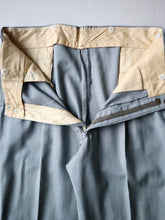 Load image into Gallery viewer, 1950s Drop Loop Wool Blend Pinstripe Pants - 35"