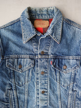 Load image into Gallery viewer, 1980s Made in USA Levi's Flannel Lined Denim Jacket - S