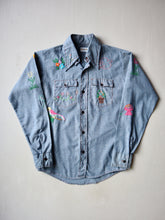 Load image into Gallery viewer, 1960s Embroidered Selvedge Chambray Shirt - XS/S