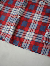 Load image into Gallery viewer, 1970's BVD Neva-Press Two Pocket Plaid Flannel Shirt - M