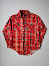 Load image into Gallery viewer, 1970s Distressed Gaddi Plaid Flannel Shirt - M