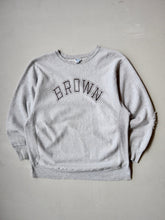 Load image into Gallery viewer, 1980s Distressed Champion Reverse Weave Brown College Sweatshirt - L