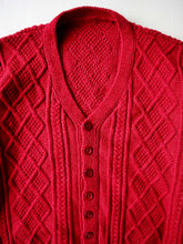 Load image into Gallery viewer, 1980s Chunky Wool Knit Cardigan - XL