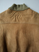 Load image into Gallery viewer, 1960s Distressed Bermans Suede Bomber Leather Jacket - L