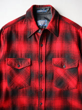 Load image into Gallery viewer, 1970s Pendleton Shadow Plaid Wool Flannel Shirt - M
