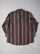 Load image into Gallery viewer, 1970's Striped Pearl Snap Western Shirt - 2XL