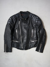 Load image into Gallery viewer, 1980's Distressed Moto Biker Leather Jacket - S