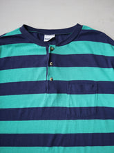 Load image into Gallery viewer, 1990's Striped Henley Tee - L/XL