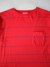 Load image into Gallery viewer, 1980's Made in USA Striped Pocket Tee - L