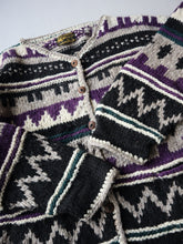 Load image into Gallery viewer, Made in Ecuador Rey Wear Wool Hand Knit Cardigan - XL