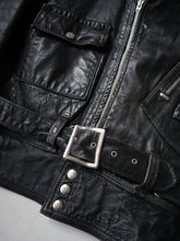 Load image into Gallery viewer, 1960's British Cycle Leathers D Pocket Leather Biker Jacket - M