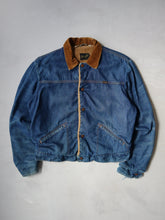 Load image into Gallery viewer, 1970s Wrangler Lined Denim Jacket with Corduroy Collar - M
