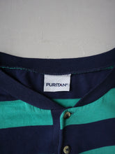 Load image into Gallery viewer, 1990's Striped Henley Tee - L/XL