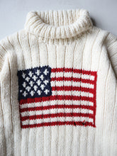 Load image into Gallery viewer, 1980s American Flag Wool Turtle Neck Knit Sweater - L/X