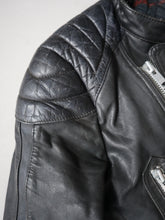 Load image into Gallery viewer, 1980's Distressed Moto Biker Leather Jacket - S