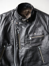 Load image into Gallery viewer, 1980s Lined Double Breasted Moto Style Leather Jacket - M