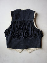 Load image into Gallery viewer, 1970s Suede Leather Sherpa Lined Western Vest - M