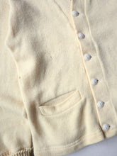 Load image into Gallery viewer, 1950s Distressed Campus Wool Cardigan - XS