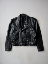 Load image into Gallery viewer, 1980s Boxy Leather Biker Jacket - S