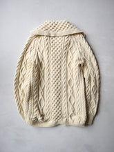 Load image into Gallery viewer, 1980's Cable Knit Wool Cardigan - S