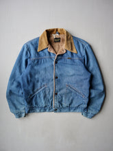 Load image into Gallery viewer, 1970s Wrangler Lined Denim Jacket with Corduroy Collar - M