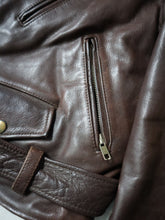 Load image into Gallery viewer, 1970/80s Brown Leather Biker Jacket - L