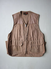 Load image into Gallery viewer, 1960s 10-X Canvas & Leather Hunting Vest - L