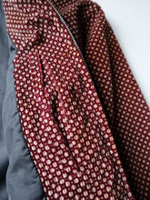 Load image into Gallery viewer, 1980s Burgundy Dotted Bomber Jacket - XS