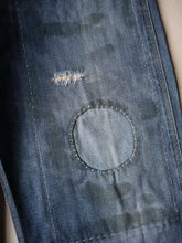 Load image into Gallery viewer, Heavily Repaired and Distressed RRL Buckle Back Jeans - 38"