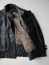 Load image into Gallery viewer, 1980s Lined Double Breasted Moto Style Leather Jacket - M