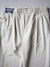 Load image into Gallery viewer, 1990s Deadstock Polo Ralph Lauren Pleated Chino Pants - 34"