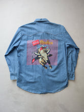 Load image into Gallery viewer, 1990s Coors Rodeo Chambray Shirt - L