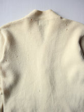 Load image into Gallery viewer, 1950s Distressed Campus Wool Cardigan - XS