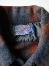 Load image into Gallery viewer, 1960s Pendleton Shadow Plaid Loop Collar Wool Flannel - L