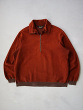 Load image into Gallery viewer, 1970's Lee 1/4 Zip Velour Long Sleeve - XL