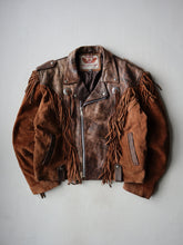 Load image into Gallery viewer, 1990s Western Fringe Rodeo Leather Jacket - XL