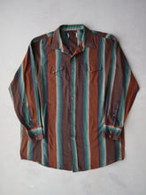 Load image into Gallery viewer, 1970's Striped Pearl Snap Western Shirt - 2XL