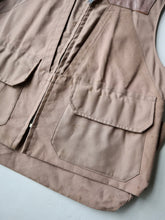 Load image into Gallery viewer, 1960s 10-X Canvas & Leather Hunting Vest - L
